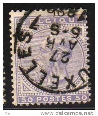 41  Obl  Bxl 7  Cob 40 - 1883 Leopold II