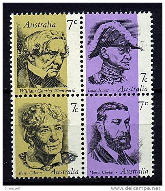 Australie ** N° 495 à 498 - Série Courante. Personnages Célèbres - Mint Stamps