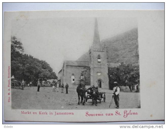 Markt En Kerk In Jamestown   St Helena Undivided Back - Sint-Helena