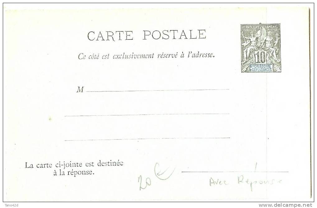 REF LBR 18 - N.LLE CALEDONIE ENTIER POSTAL CPRP 10c+10c SANS DATE ACEP N° CPRP9 - Ganzsachen