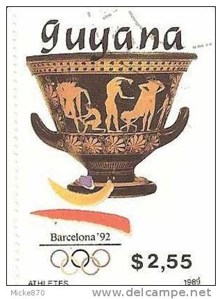 Guyana N°2151D Oblitéré JO De Barcelone Vase Avec Athlètes - Estate 1992: Barcellona