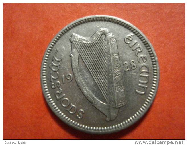 8906 IRELAND EIRE IRLANDA    3  D - 3 PENIQUES   CONEJO   AÑO / YEAR   1928   EBC+ / XF - Ireland
