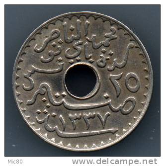 Tunisie Protectorat Français 25 Cts 1919 Sup - Tunisia