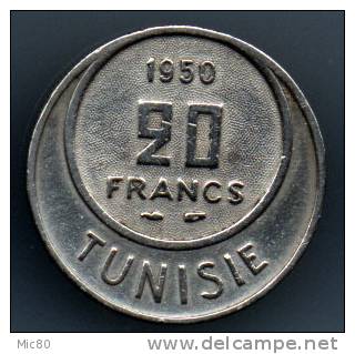 Tunisie 20F 1950 Ttb+ - Tunisia