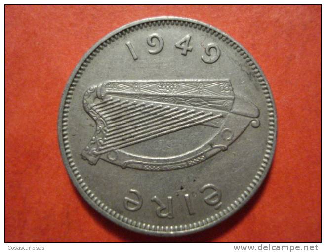 8914 IRELAND EIRE IRLANDA    6  D - 6 PENIQUES   DOG PERRO CAN   AÑO / YEAR   1949  MBC+ / VF+ - Irlande