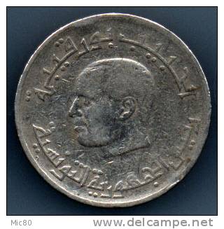 Tunisie 1 Demi-Dinar 1976 Tb - Tunesië