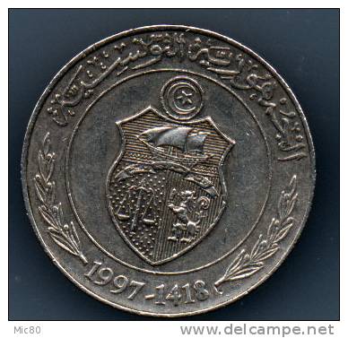 Tunisie 1 Dinar 1997 Sup - Túnez