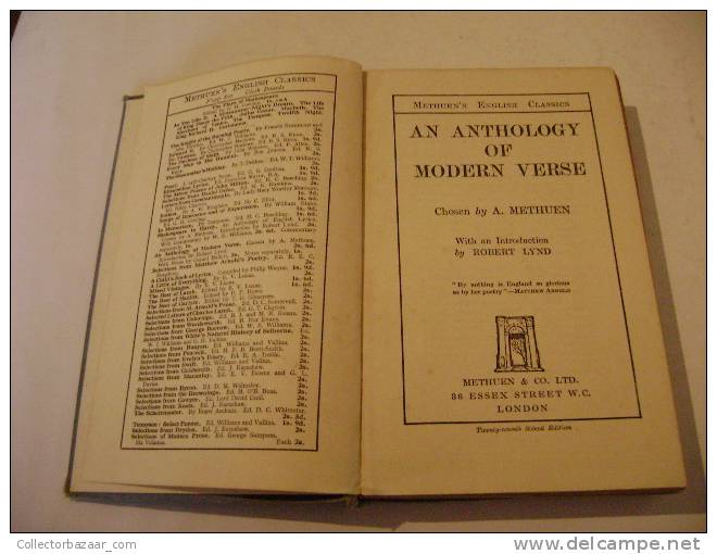 An Anthology Of Modern Verse. METHUEN A. - Poesia