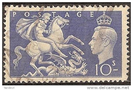 GREAT BRITAIN - 1951 10/- King George VI - St George And The Dragon. Scott 288. Used - Usati