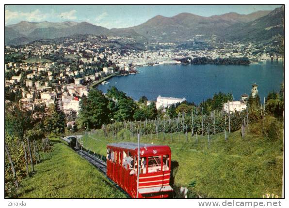 CARTE POSTALE DE SUISSE - LUGANO - FUNICULAIRE S. SALVATORE - Kabelbanen