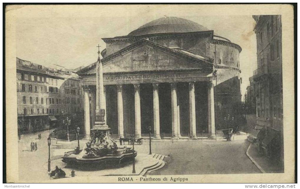 Roma. Italie. Rome. Pantheon Di Agrippa. Calêche. - Panteón