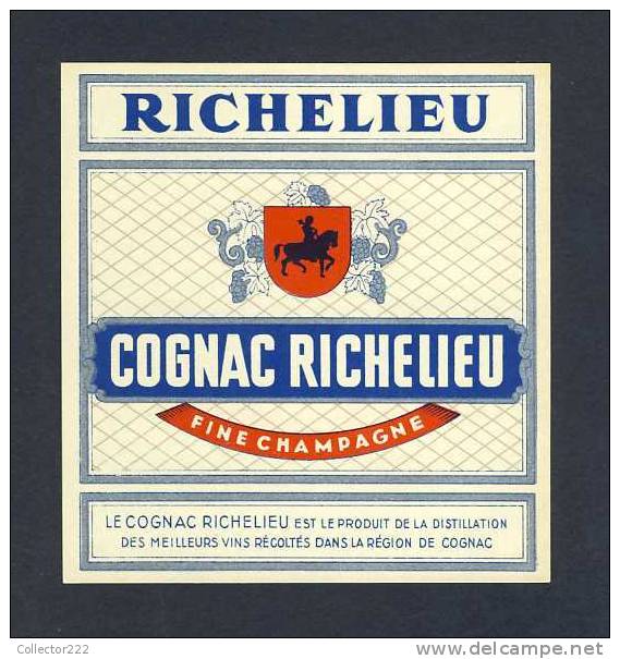 Etiquette De Liqueur: Cognac Richelieu (11´5 X 12 Cms) (Ref.65633) - Other & Unclassified