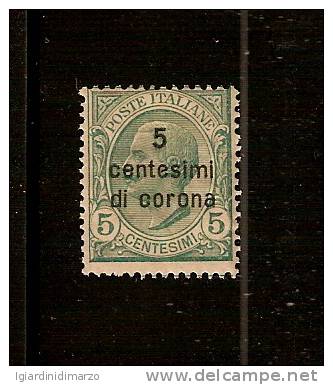 ITALIA- VENEZIA GIULIA-1919: Emissioni Generali-valore Nuovo Stl Da 5 C. Soprastampato 5 Centesimi Di Corona- DC1827. - Vénétie Julienne