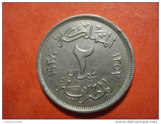 8990 EGYPT EGYPTE EGIPTO  2 MILLIEMME  AÑO / YEAR  1938  EBC / XF - Egipto