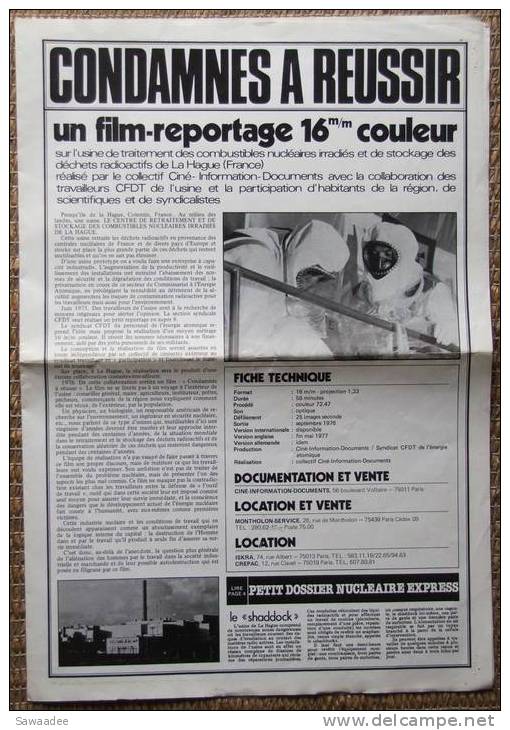AFFICHETTE/SYNOPSIS FILM - CONDAMNES A REUSSIR - Publicité Cinématographique