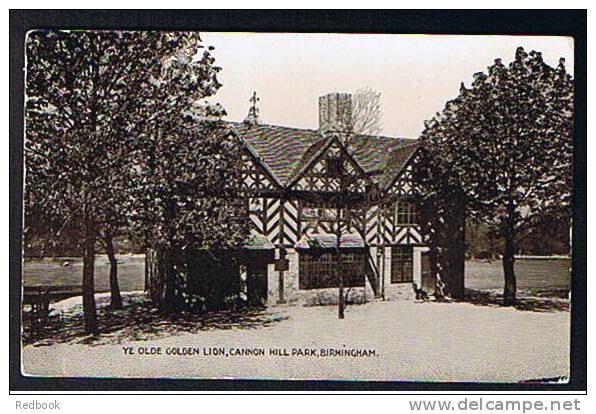 1913 Postcard Ye Olde Golden Lion Cannon Hill Park Birmingham Warwickshire  - Ref B169 - Birmingham