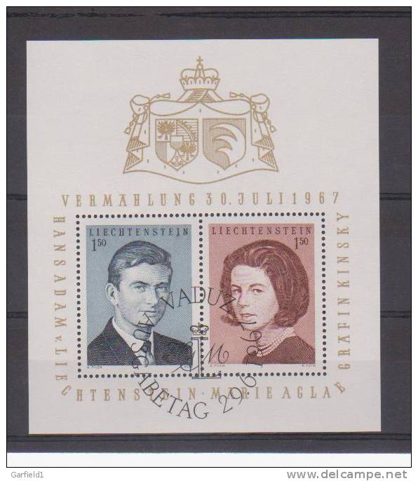 Liechtenstein - Vermählung  30.Juli 1967 Block Gestempelt - Used Stamps