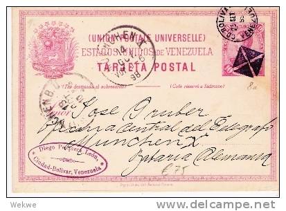 Ven040 VENEZUELA - /Bolivar 1898, Kleiner Einkreiser + Kleeblattstempel (attraktiv) - Venezuela