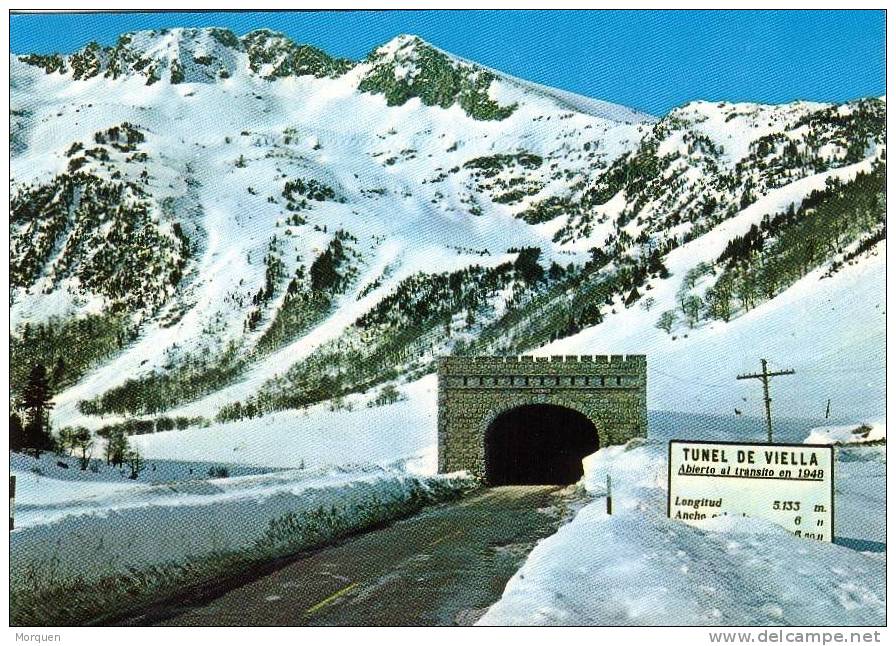 Postal Tunel Sur VIELLA (Lerida) - Lérida