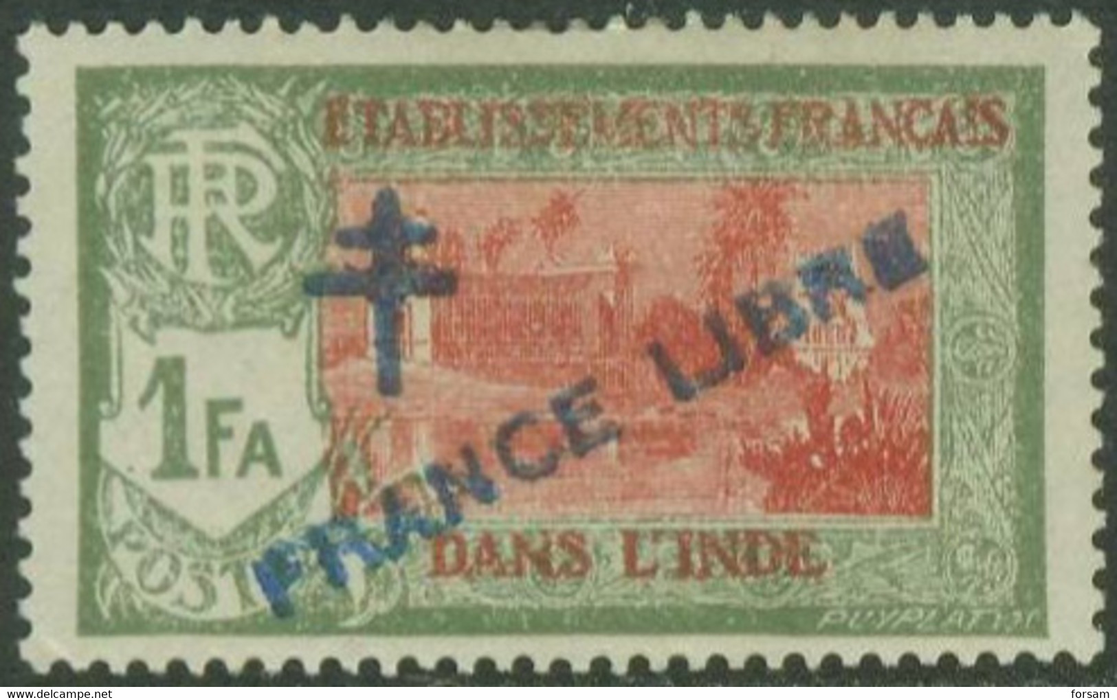 FRANCE INDIA..1941/43..Michel #  162...MLH. - Neufs