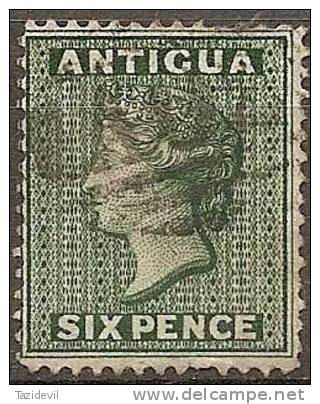 ANTIGUA - 1876 6d Queen Victoria. Scott 11. Used - Antigua Et Barbuda (1981-...)