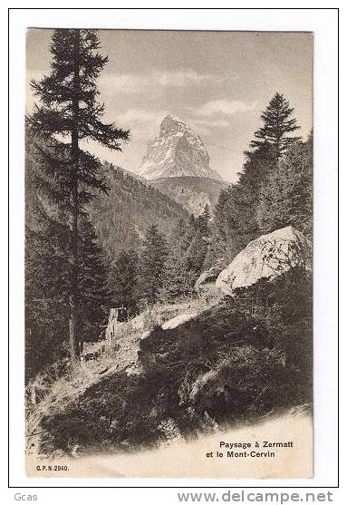 Paysage à Zermatt Et Le Mont Cervin - Matt