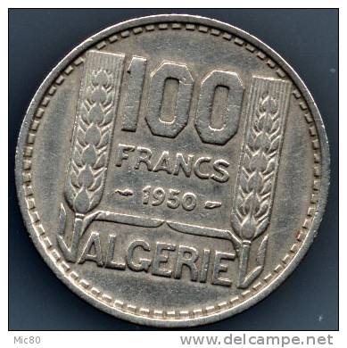 Algérie 100 F  1950 Ttb - Algerien