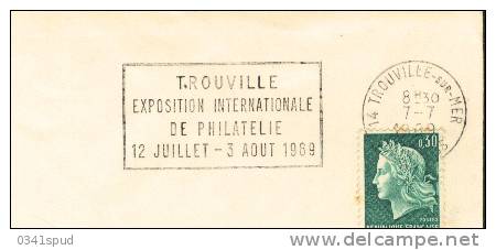 France 14 Calvados1969  Flamme Secap Trouville Expo Philatélique - Autres & Non Classés