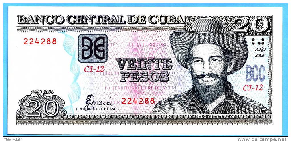 Cuba 20 Pesos 2006 UNC Peso Mint Centavo Cent Centavos - Cuba