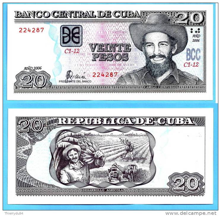 Cuba 20 Pesos 2006 UNC Peso Mint Centavo Cent Centavos - Cuba