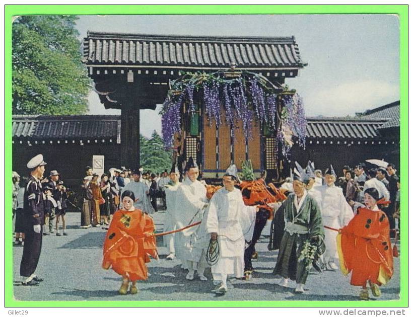 KYOTO, JAPON - THE AOI MATSURI FESTIVAL ON 15 OF MAY - CARD TRAVEL IN 1963 - - Kyoto