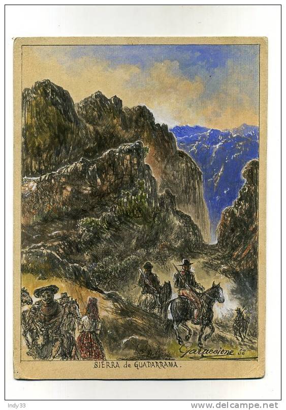 - SIERRA DE GUADARRAMA . DESSIN A LA PLUME AQUARELLE . SIGNE ET DATE 53 - Aquarelles