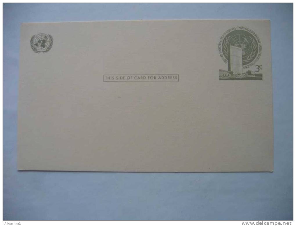 UNITED NATIONS N.Y. / NATIONS UNIES :ENTIER POSTAL - NEUF ** 3C - Other & Unclassified