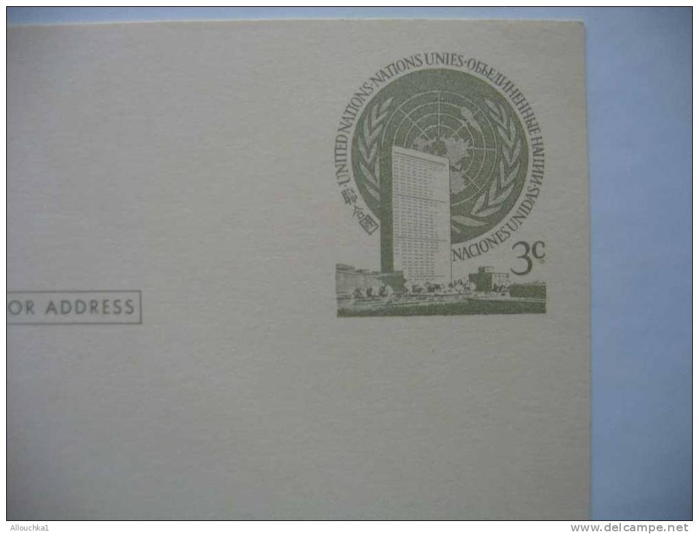 UNITED NATIONS N.Y. / NATIONS UNIES :ENTIER POSTAL - NEUF ** 3C - Other & Unclassified