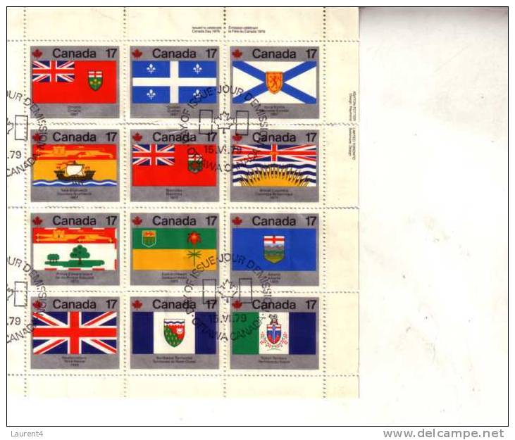 Feuillet Drapeaux  - Mini Sheet States Flags - Fogli Completi