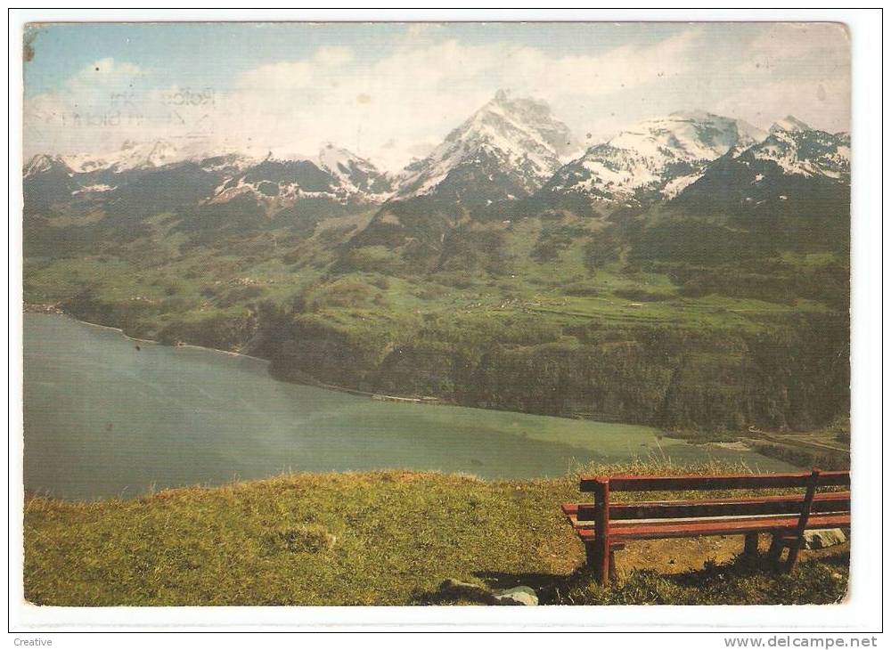 Blick Von Durchschläge AMDEN Auf Walensee,Kerenzerberg Und Mürtschenstock.  SUISSE-SCHWEIZ-SWITZERLAND. - Amden