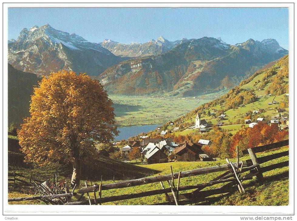 AMDEN Mit WALENSEE .  SUISSE-SCHWEIZ-SWITZERLAND. - Amden