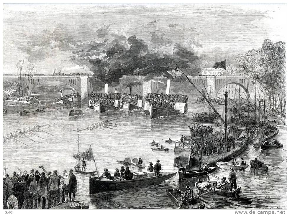 Régates Entre Oxford Et Cambridge    Gravure    1869 - Sammlungen