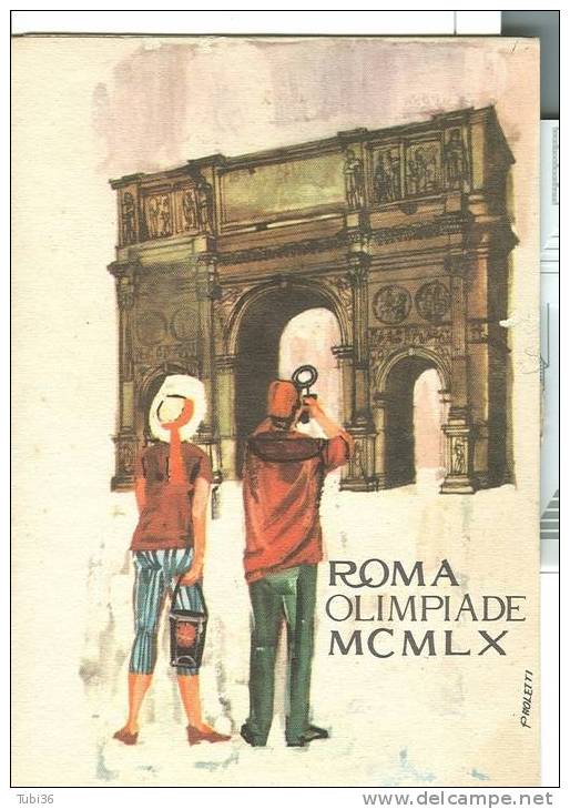 ROMA OLIMPIADE MCMLX -MINI -FOLDER CON INSERTO DEL LE MEDAGLIE ASSEGNATE ALLE OLIMPIADE DI ROMA. 1960. - Libros