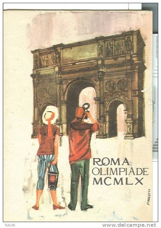 ROMA OLIMPIADE MCMLX -MINI -FOLDER CON INSERTO DEL LE MEDAGLIE ASSEGNATE ALLE OLIMPIADE DI ROMA. 1960. - Libri