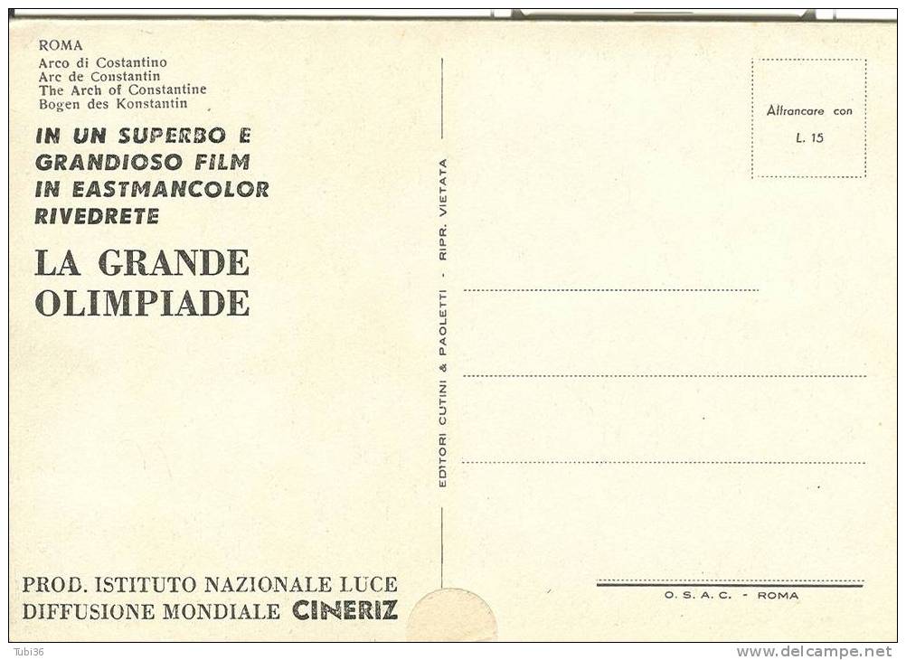 ROMA OLIMPIADE MCMLX -MINI -FOLDER CON INSERTO DEL LE MEDAGLIE ASSEGNATE ALLE OLIMPIADE DI ROMA. 1960. - Bücher