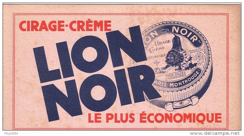 BUVARD-PUBLICITAIRE-CIRAGE LION NOIR - A