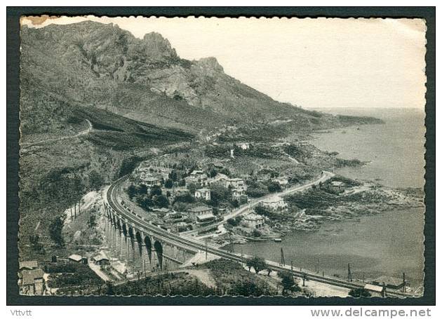 83 - ANTHEOR : Route De La Corniche D´or Et Viaduc Du Chemin De Fer. Edit. Rella-Nice (circulée, 1950) - Antheor