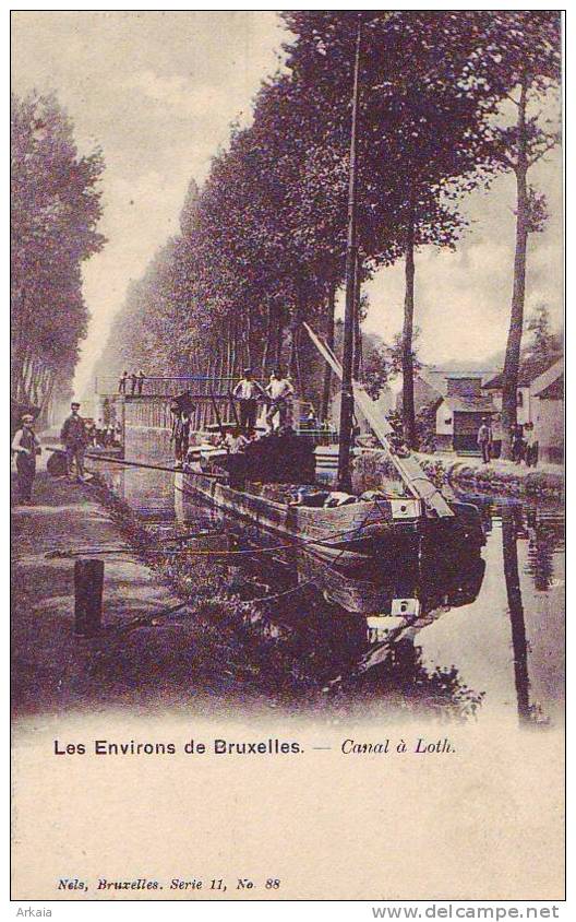 LOTH = Top Cp = Le Canal + Péniche - Carte Très Animée (Nels  S.11  N° 88) 1903 - Autres & Non Classés