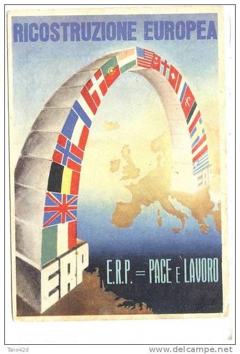 REF LIT6 - ITALIE II° GM CARTE POSTALE  E.R.P. RICOSTRUZIONE EUROPEA - Guerre 1914-18