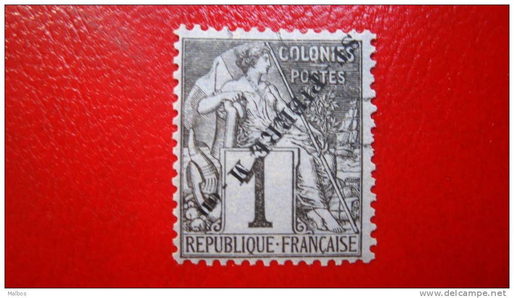 ST PIERRE & M. (*) 1891   N°18A  Surch Renversée  / Sans Gomme - Without Gum - Unused Stamps