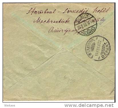 Tur026// -  TÜRKEI - UPU-R-Stempel 1922 Auf Doppelfrankatur, Nach Berlin Per Einschreiben - Cartas & Documentos