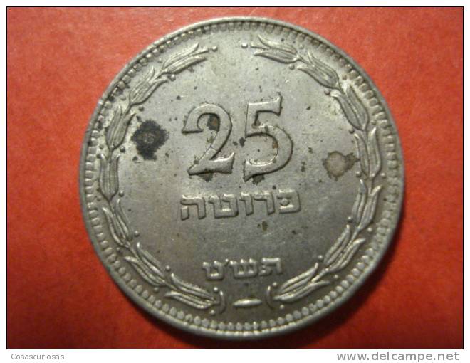 9116 ISRAEL  25 PROUTS    AÑO / YEAR  1949 NOT PEARL  EBC / XF - Israël