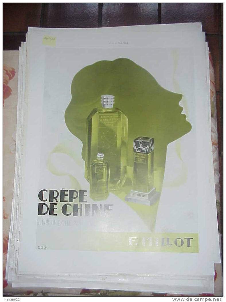 PUB PUBLICITE CREPE DE CHINE Parfum MILLOTsigné JACQUES BRANGER - Advertising