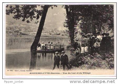 73 AIGUEBELETTE * Vue Du  Lac Et Du Village * Très Belle CPA Animée - Aiguebelle